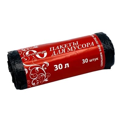 Пакеты для мусора 30 л, 30 шт. в рулоне
